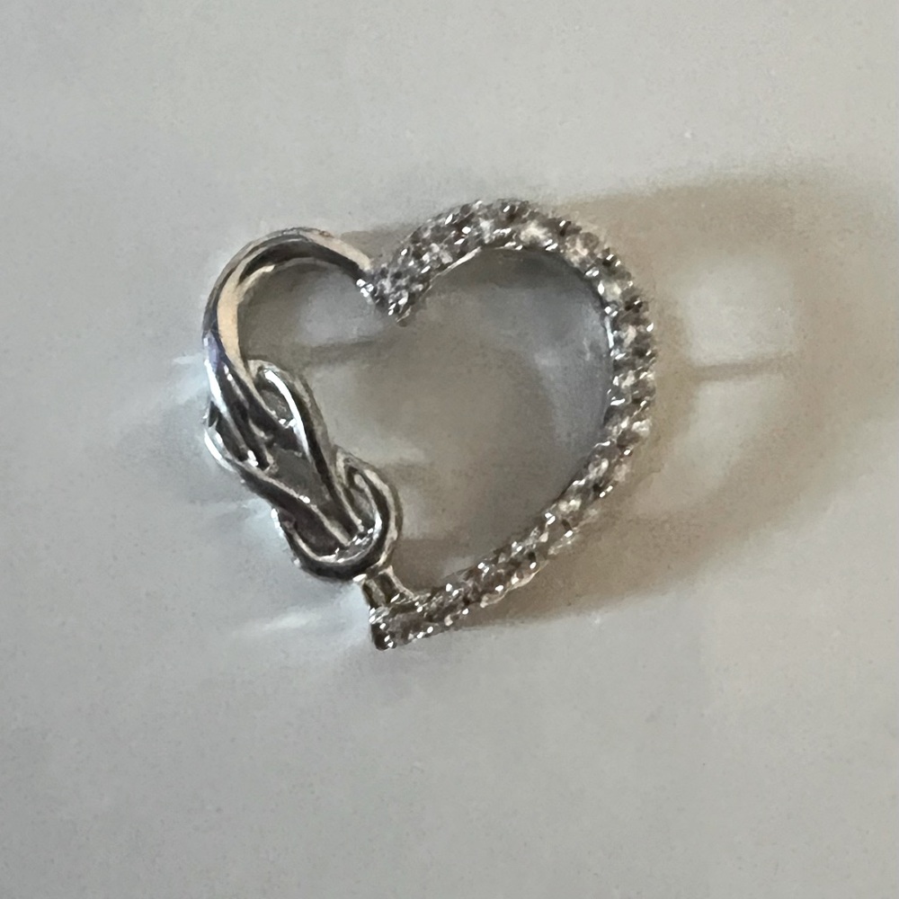Sterling Silver Heart Chain Slide